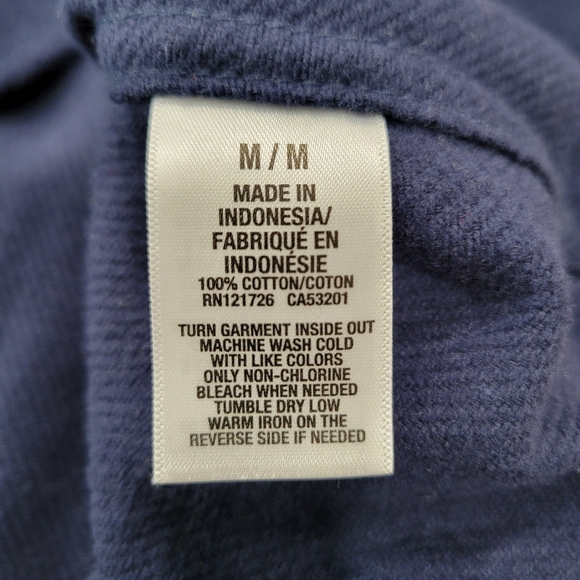 Aéropostale Navy Blue Long Sleeve Button Front Flannel Shirt Size Medium - Picture 4 of 7